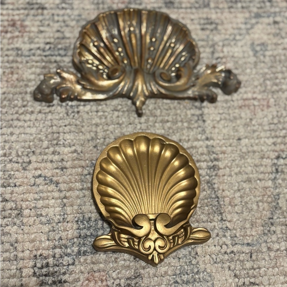 Gold Shell Decorative Wall Plaques